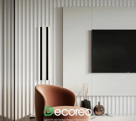 Гипсовая 3д панель «Рейка вогнутая» модель 247