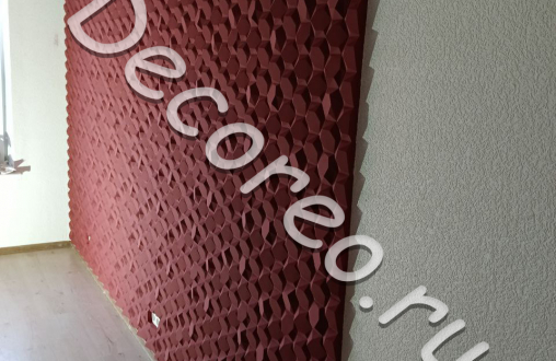 Гипсовая 3д панель «Соты» модель 220