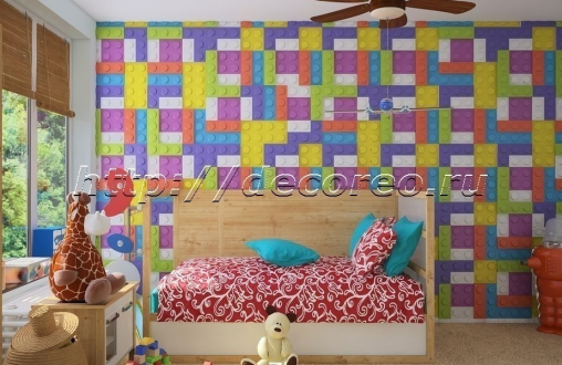 Стеновые панели из гипса «Lego» модель 011