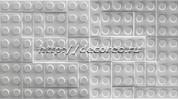 Стеновые панели из гипса «Lego» модель 011