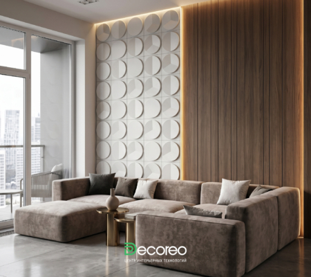 Гипсовая 3D панель «Гиро» модель 013