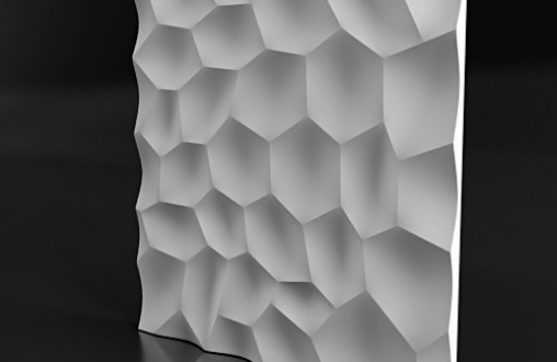 Стеновая гипсовая 3D панель Соты модель 133