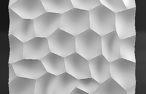 Стеновая гипсовая 3D панель Соты модель 133