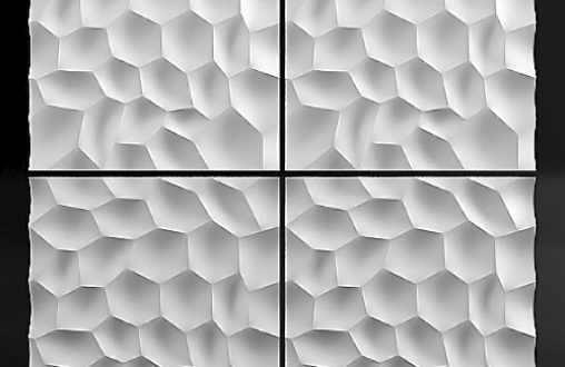 Стеновая гипсовая 3D панель Соты модель 133