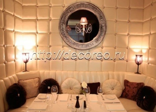 Мягкие панели в ресторане