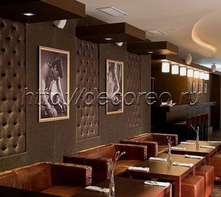 Мягкие панели в ресторане