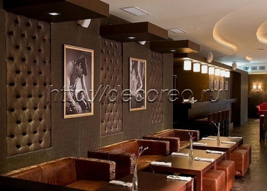 Мягкие панели в ресторане