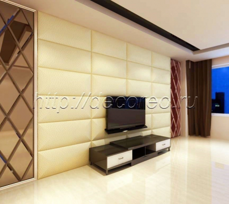 Мягкие панели в гостиную