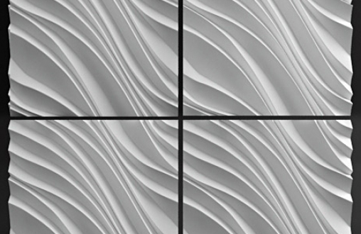 Гипсовая 3д панель «Бриз» модель 179