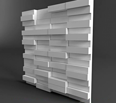 Гипсовая 3д панель «Кирпич» модель 198