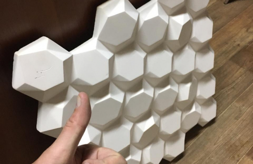 Гипсовая 3д панель «Соты» модель 220