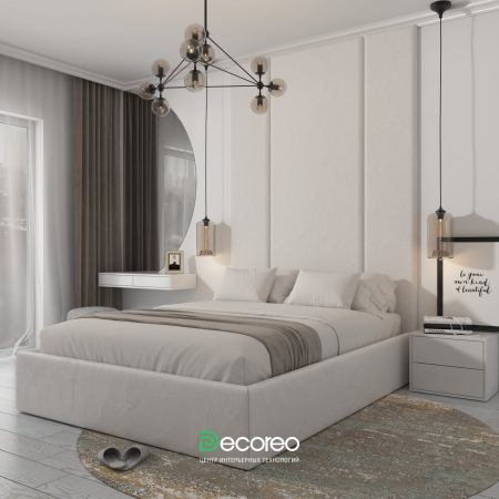 Кровать с мягкими панелями Pelitte