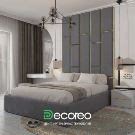 Кровать с мягкими панелями Leila