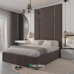 Кровать с высокими мягкими панелями «Пелитте»