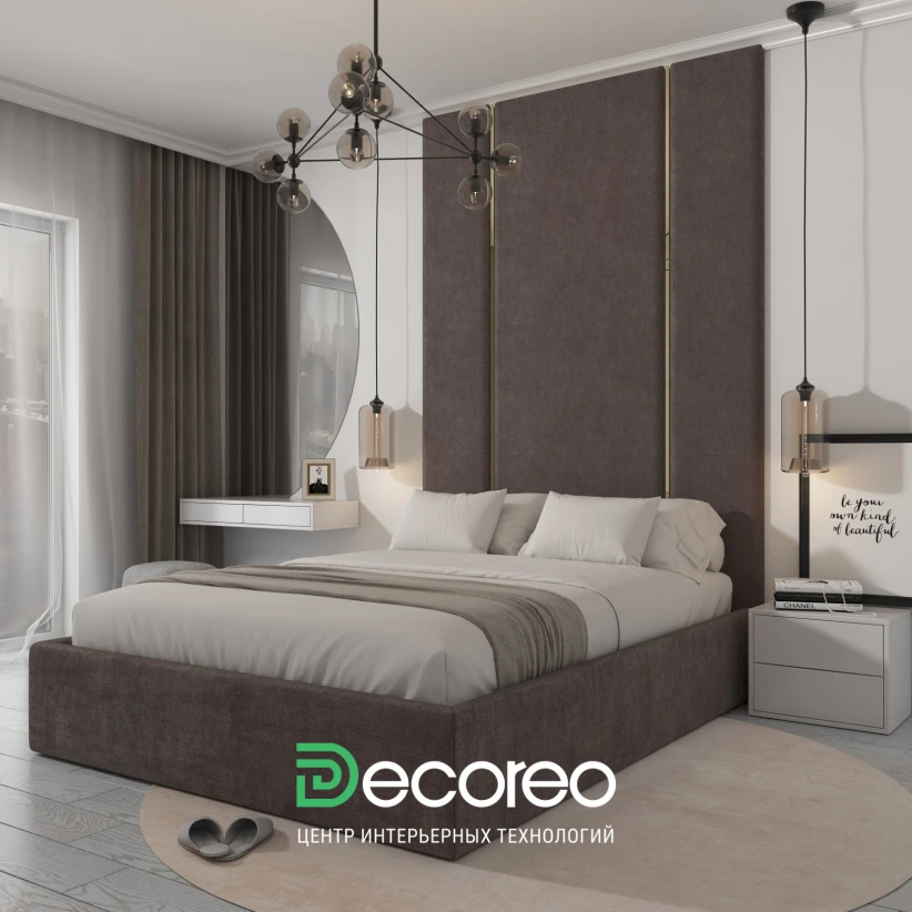 Кровать с мягкими панелями Pelitte