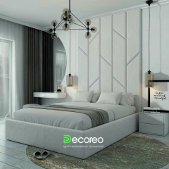 Кровать «Ренни» с высокими мягкими панелями