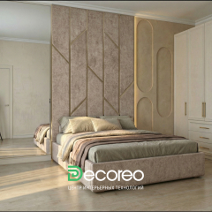 Кровать «Ренни» с высокими мягкими панелями