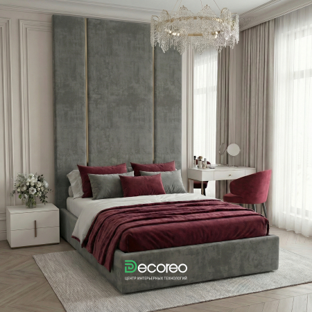 Кровать «Пелитте» с высокими мягкими панелями