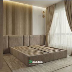 Кровать «Оптима» с широкими мягкими панелями