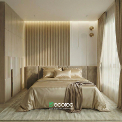 Кровать «Оптима» с широкими мягкими панелями