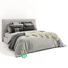 Кровать Sullivan в ткани Флок высшей категории Бэнтли