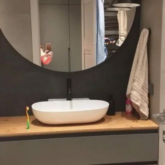 Тумба для ванной эмаль и шпон