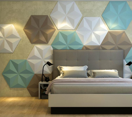 Гипсовая 3Д панель «Треугольник» модель 289