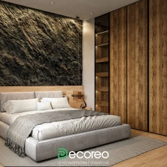 Кровать «Фресно» с мягкими царгами и изголовьем