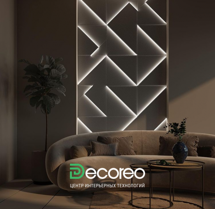 Гипсовая 3д панель Leggero luce модель 305а