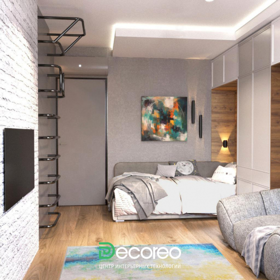 Интерьер квартиры в ЖК Forest для семьи с двумя детьми