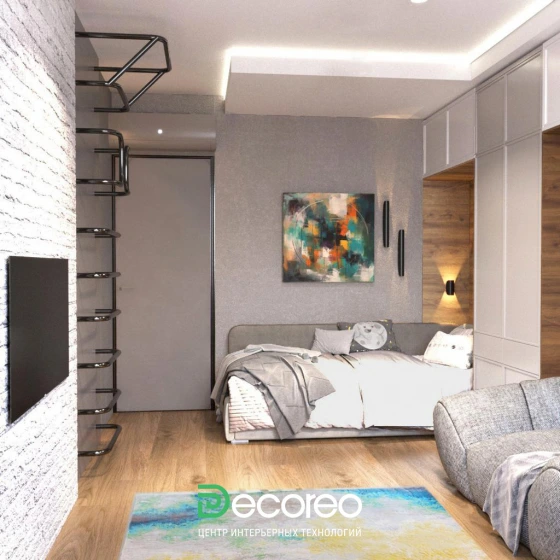 Интерьер квартиры в ЖК Forest для семьи с двумя детьми