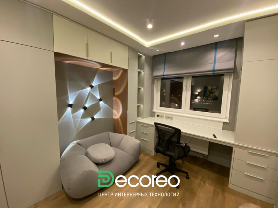 Интерьер квартиры в ЖК Forest для семьи с двумя детьми