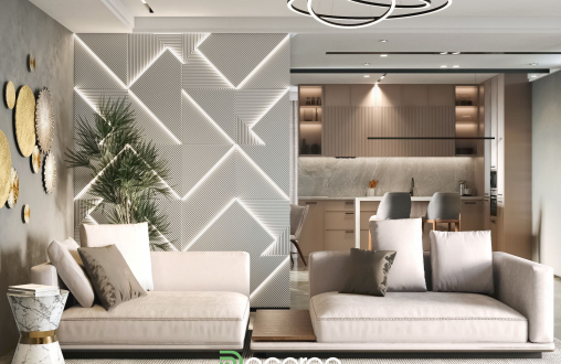 Гипсовая 3д панель Leggero luce модель 305а