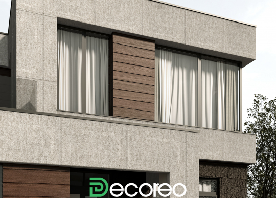 Фасадные панели «Орех Милано» негорючее дерево модель 201