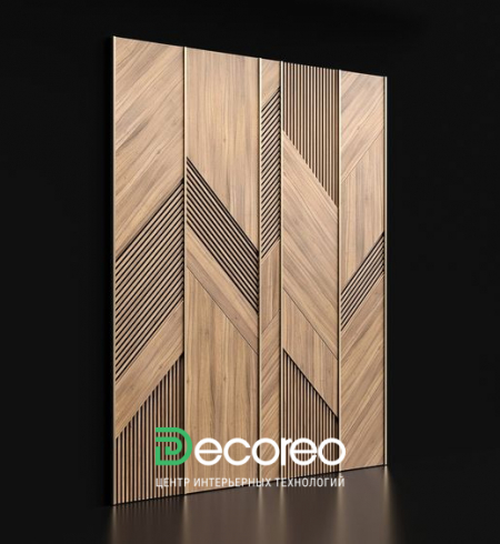 Стеновая панель из шпон
