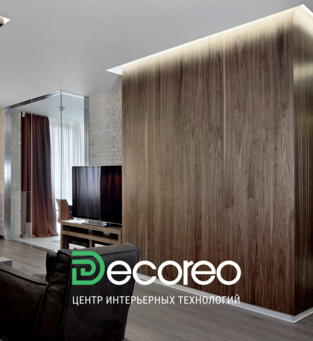 Стеновая панель из МДФ шпонированная