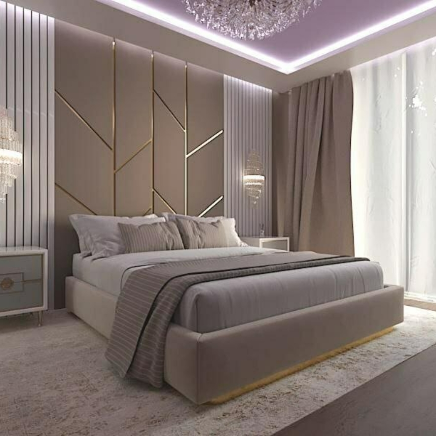 Кровать Перфекто 160х200 светло-серого цвета с мягкими панелями и подъемным механизмом
