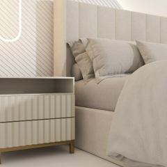 Кровать Roccia 160х200 светло-серого цвета с подъемным механизмом