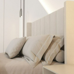 Кровать Roccia 160х200 светло-серого цвета с подъемным механизмом