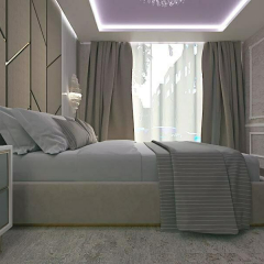 Кровать Perfecto 160х200 светло-серого цвета с мягкими панелями и подъемным механизмом