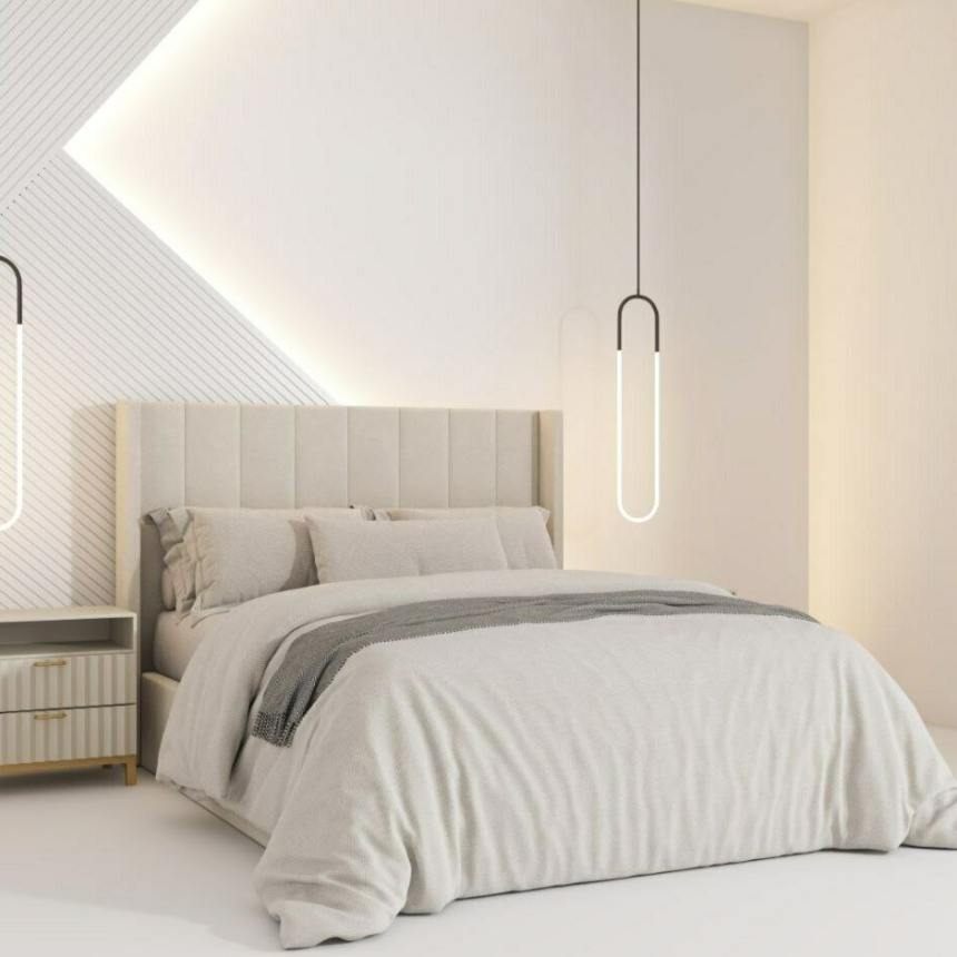 Кровать Россиа 160х200 светло-серого цвета с подъемным механизмом