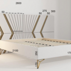Кровать Piero 160х200см светло-серого цвета с подъемным механизмом
