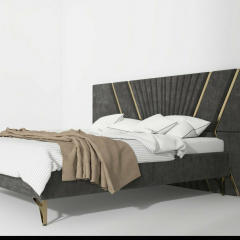 Кровать Piero 160х200см светло-серого цвета с подъемным механизмом