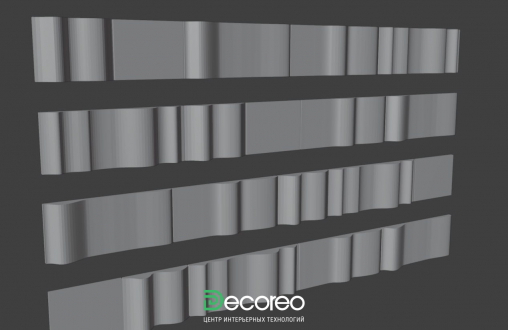 Гипсовая 3D панель «Пульс 2» модель 325