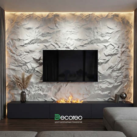 ТВ зона с камином «Fire» в наличии