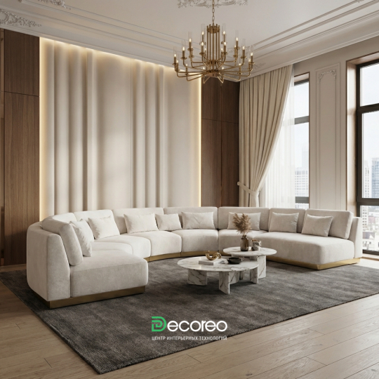 Диван полукруглый модульный «Lunare» (Лунаре)