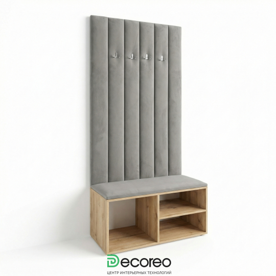 Прихожая с банкеткой и мягкими панелями «Навара»