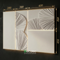 Стеновая 3D панель из гипса «Пальметто» модель 332