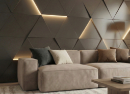 Световая 3д панель из гипса «Рэй» модель 331