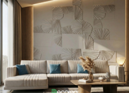 Стеновая 3D панель из гипса «Пальметто» модель 332